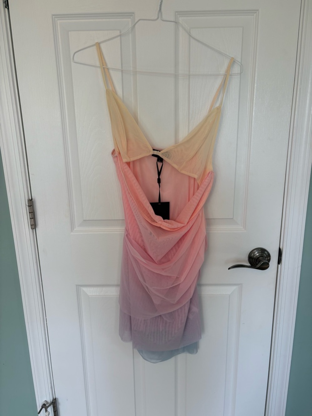 Lamarque Pastel Ombre Slip Dress in Pink, Yellow, Gray